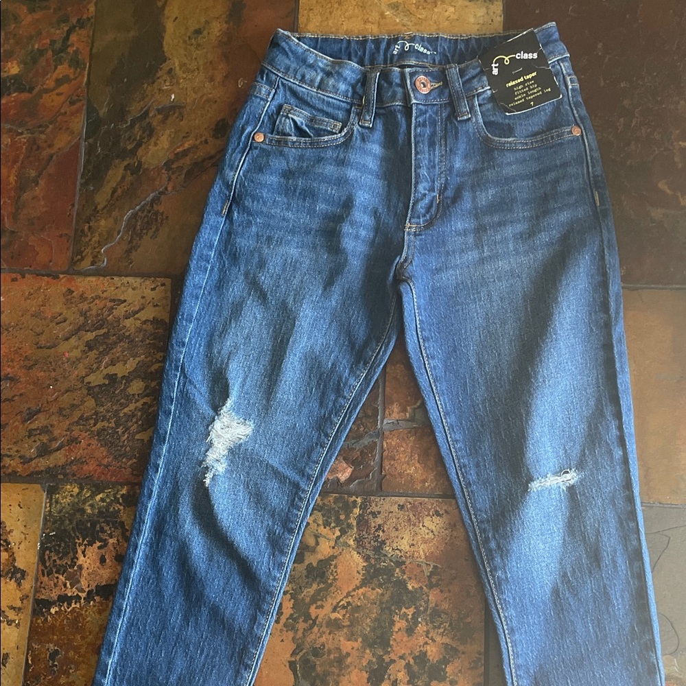 Art Class Girls Straight Leg Blue Jeans